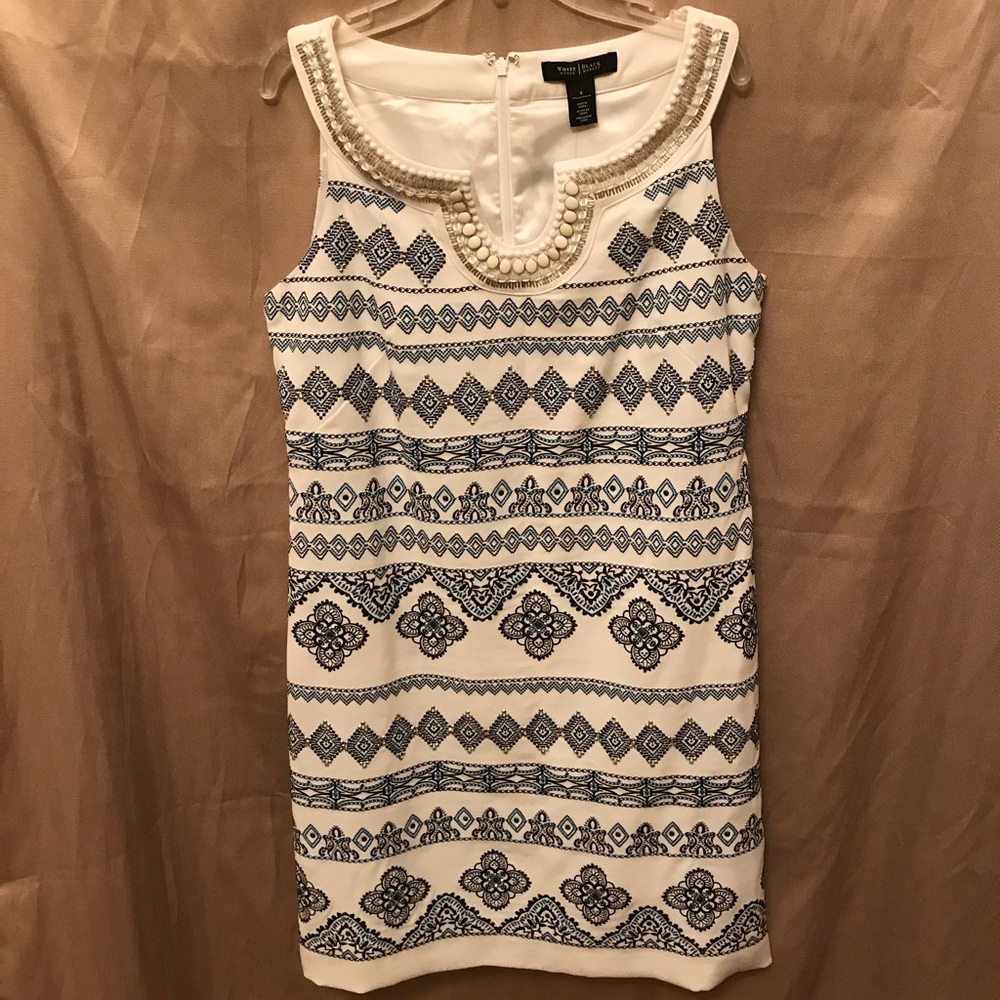 WHBM embroidered dress size 4